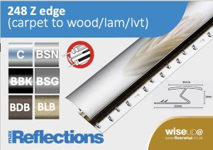 248 - Z Edge up to 9mm (Carpet to Wood/Laminate/Tiles)