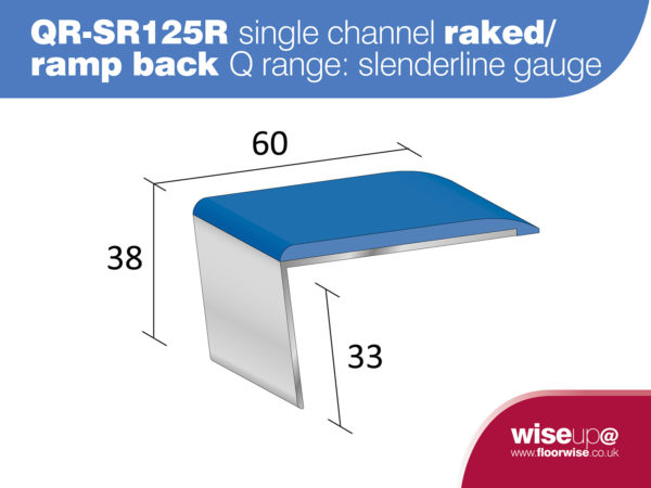 QR-SR125R - Single Channel Raked with Ramp Back